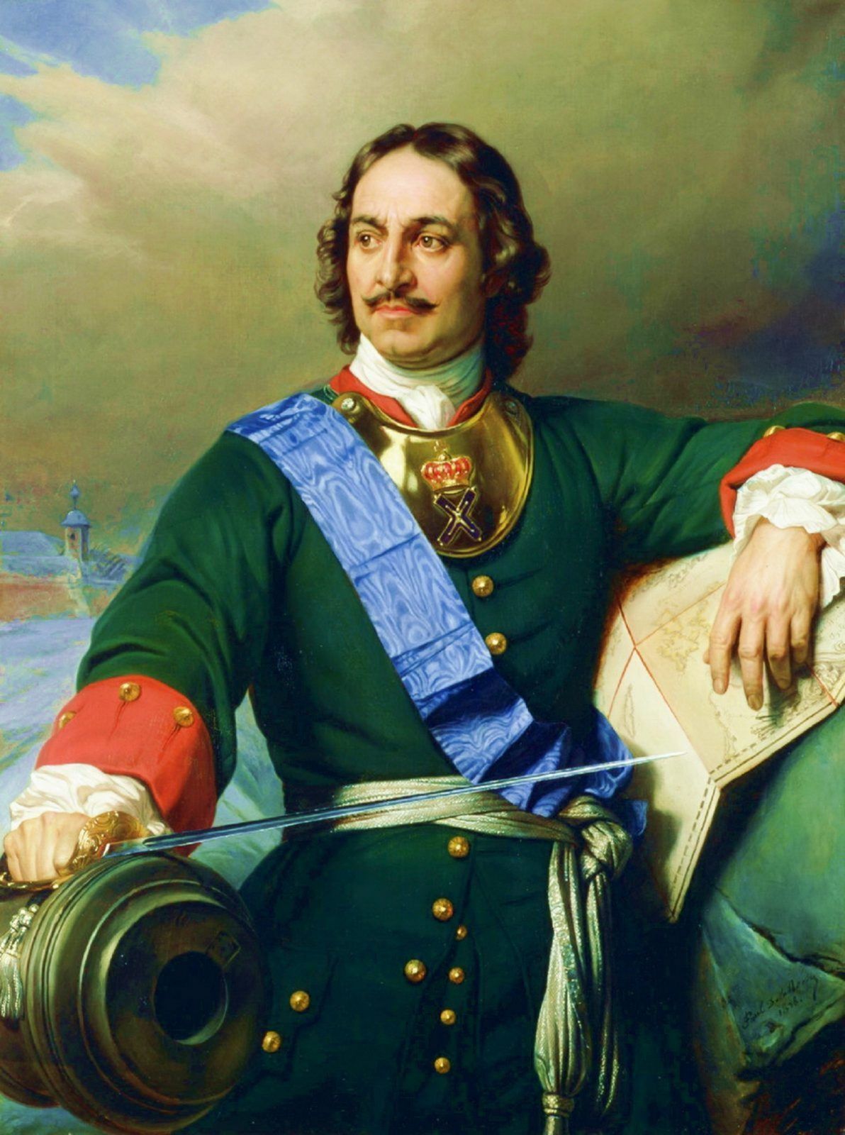 Пётр I Алексеевич Романов — последний царь всея Руси (с 1682 года) и первый Император Всероссийский (с 1721 года)